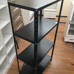 スチール棚　4段　ブラック　使用感有の画像
