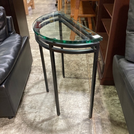 フクラ コンソールテーブル 半円ガラス
