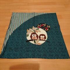 【使用品】フクロウ　座布団カバー　4枚（55✕59センチ）