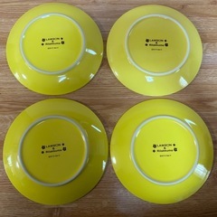 【新品未使用】皿　黄　リラックマ　4枚の画像