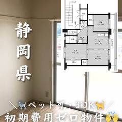 【静岡県・森町】3DK・小型ペット相談可💗【初期費用ゼロ🙌】