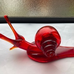琉球ガラス（中古品）カタツムリの置物