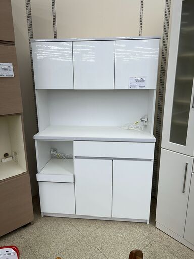 レンジボード　白　※中央引き出し汚れあり　TJ11625