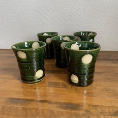 陶器の湯呑み　5点セットの画像