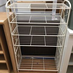 5段ラック　ホワイト　使用感有