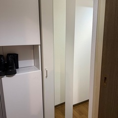 靴箱 鏡付き 