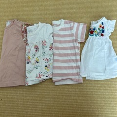 女の子 ベビー　半袖トップス　80cm ４枚セット②