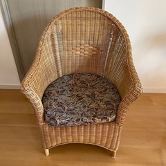 クッション付属 60s~ Vintage Rattan Chair

