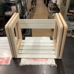 ナチュラルウッド × ホワイトスチール ブックスタンド　リサイク...
