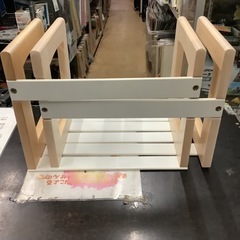 ナチュラルウッド × ホワイトスチール ブックスタンド　リサイクルショップ宮崎屋　佐土原店　25.7.21Fの画像