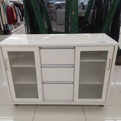 ★ジモティ割あり★  食器棚 ホワイト H76×D45×W120...