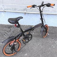 札幌市内配送可 ドッペルギャンガー 104 ブラックバレット2 16インチ 折りたたみ自転車 7段変速の画像
