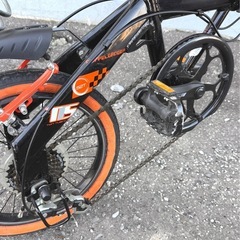 札幌市内配送可 ドッペルギャンガー 104 ブラックバレット2 16インチ 折りたたみ自転車 7段変速の画像
