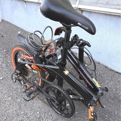 札幌市内配送可 ドッペルギャンガー 104 ブラックバレット2 16インチ 折りたたみ自転車 7段変速の画像