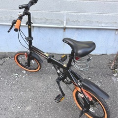札幌市内配送可 ドッペルギャンガー 104 ブラックバレット2 16インチ 折りたたみ自転車 7段変速 ②の画像
