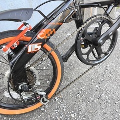 札幌市内配送可 ドッペルギャンガー 104 ブラックバレット2 16インチ 折りたたみ自転車 7段変速 ②の画像