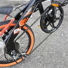 札幌市内配送可 ドッペルギャンガー 104 ブラックバレット2 16インチ 折りたたみ自転車 専用フロントバッグ付きの画像