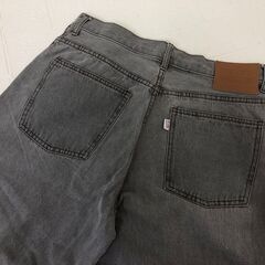 08）ビームスデザイン レディース デニムパンツ XL グレーの画像