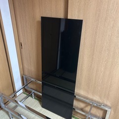 テレビ台　強化ガラス　パイプ　ブラック　テーブル　2段　取り外し可能の画像