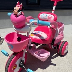 【美品】ミニーちゃん 三輪車 アイデス】