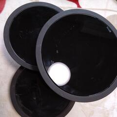 【デザインテーブル】3段式ガラステーブル／丸型ローテーブルの画像