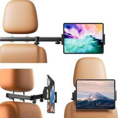タブレットホルダー 車 後部座席 車載ホルダー 二軸伸縮アーム ...