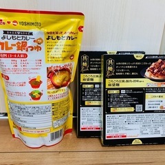 カレー鍋つゆ、麻婆麺の麺用ソース2箱の画像
