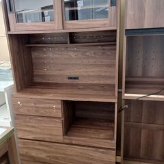 ★ジモティ割あり★  食器棚 ブラウン H182×D41×W90...