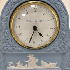 【美品】ウエッジウッド　ジャスパー　ペール　ブルー　チャイナクロック　250502-6Yの画像