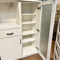 【武蔵小山店】 レンジ台　レンジボード　レンジカウンター　カウンターボード　食器棚　白　ホワイト　キッチン　収納　キッチンボード　ニトリ　NITORIの画像
