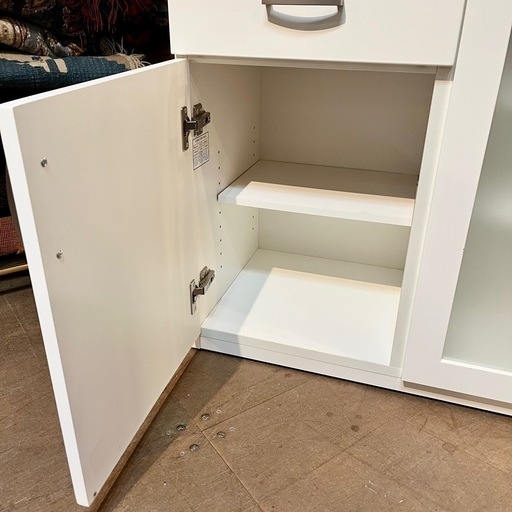 《売約済》【武蔵小山店】 レンジ台　レンジボード　レンジカウンター　カウンターボード　食器棚　白　ホワイト　キッチン　収納　キッチンボード　ニトリ　NITORI