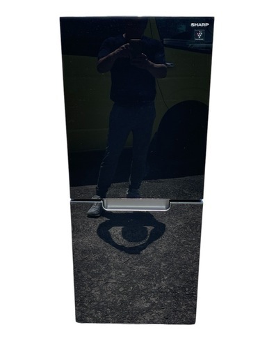 シャープ SHARP ガラスドア 冷蔵庫 (幅49.5cm) 152L SJ-GD15H-B