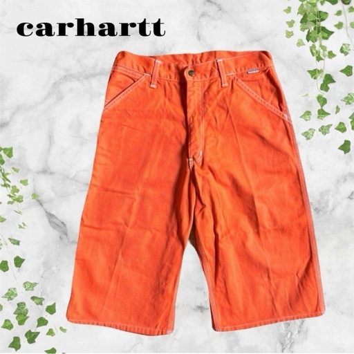 カーハート❤ハーフパンツ　メンズ　デニムパンツ　ズボン　ボトムス 古着 カーハート Carhartt DUNGAREE BERMUDA デニムペインターショーツ 