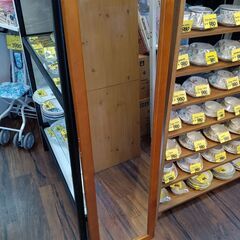 壁掛けミラー　ナチュラル　サイズ（約）幅36×奥1.5×高127...