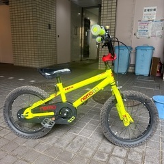 子供用自転車　16インチ　マウンテンバイク　BMX 蛍光イエロー...