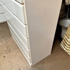 《売約済》【武蔵小山店】 エナメルチェスト 白 木製 ホワイト 整理箪笥 タンス 箪笥 衣服 収納 6段 7杯 チェスト の画像