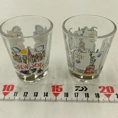0502-169 ショットグラス　ﾆﾕｰﾖｰｸ　２個セット