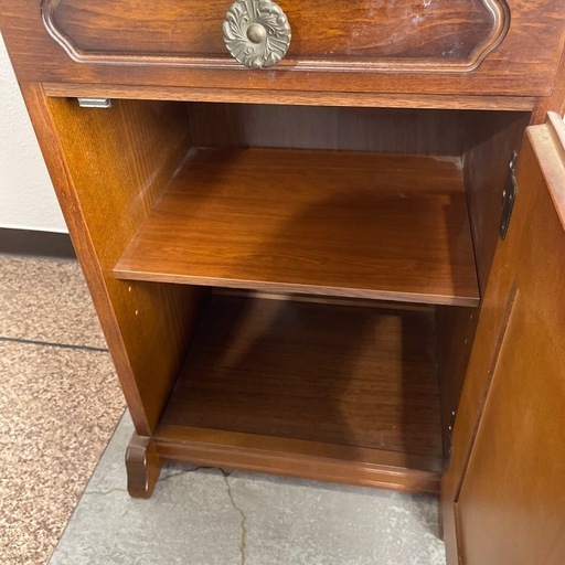 ジモティー割】昭和レトロ カリモク コロニアル 電話台（ID908）