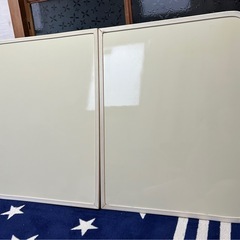 風呂ふた ２枚割　70×100cm ホワイト/ブルー 