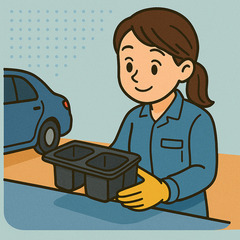 人気の駅ちか♪プラスチック部品の検査☆時給￥1300～の画像