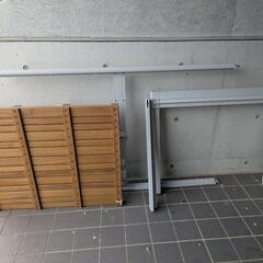 IKEAイケア　屋外用テーブルセット（椅子2脚·ベンチ1台）の画像