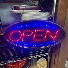【引き取り限定】中古品　OPEN看板　電飾看板