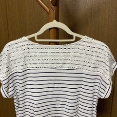 しまむら　ボーダーカットソー　L  夏物の画像
