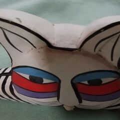 中古品 ねこの置物(木製）の画像