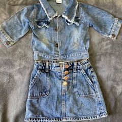 ベビーデニムジャケット＆スカート+Tシャツ