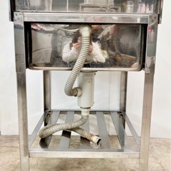 インボイス登録店 ステンレス1槽シンク 幅600×奥行き600×高さ800(ﾊﾞｯｸｶﾞｰﾄﾞ90)ｍｍ 1口シンク 一槽シンク 店舗用品 厨房機器 業務用 ガーデニング 工場 ガレージの画像