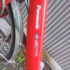 パナソニック LEDライトつき３段変速電動アシスト自転車 レッド ２６インチ 京都市北区～の画像