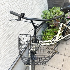 【お取引先が決定しました】（新品キー付き）自転車　アイボリー　レトロ調サドル　CATALYST　20インチ　　の画像