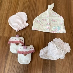 ベビー帽子、ミトン、靴下セット