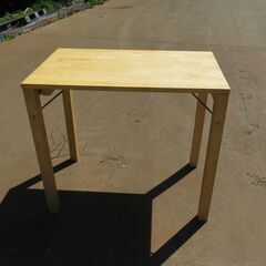 良品計画　無印良品　折りたたみテーブル　天然木　ラバーウッド　80ｘ50ｘ70（㎝）　テーブル　机　ガーデンテーブル　【引き取り限定】の画像